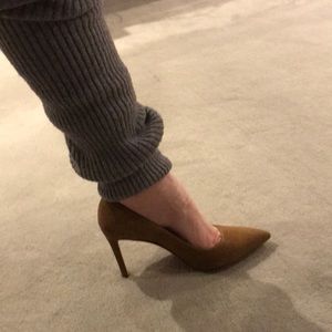 Stuart Weitzman Leigh 95mm brown suede pumps